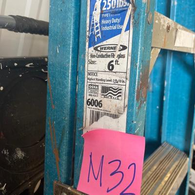 M32-6’ Werner Ladder and step stool