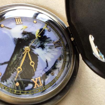 Eagle Pocket Watch Battery Operated Quarts Japan Movement
