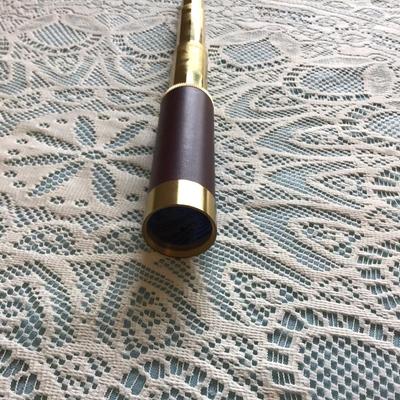 Brass and Leather Hand Held Spyglass/Telescope