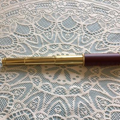 Brass and Leather Hand Held Spyglass/Telescope