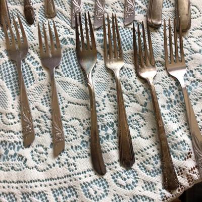 40+ Pieces of Silver Plated Silverware.