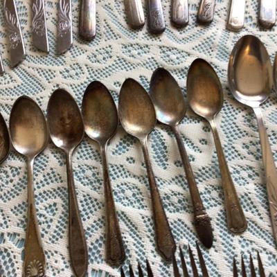 40+ Pieces of Silver Plated Silverware.