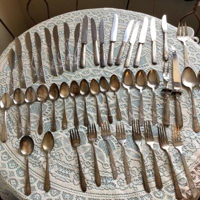 40+ Pieces of Silver Plated Silverware.