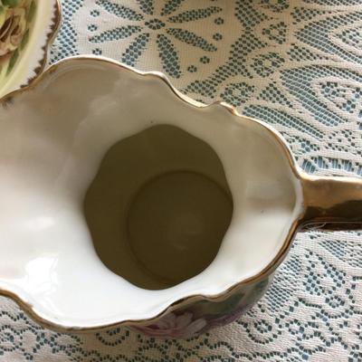 Ceramic Pitcher and Bowl, and Napco Planter