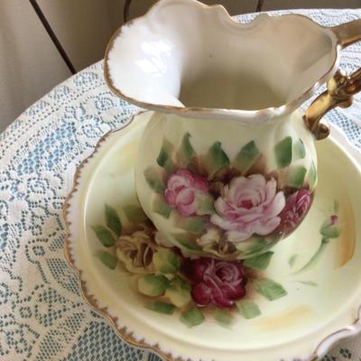 Ceramic Pitcher and Bowl, and Napco Planter