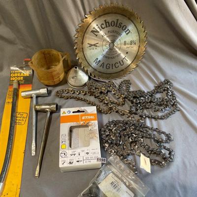 Chain saw chains etc