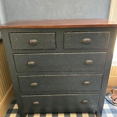 Charcoal weathered wood dresser