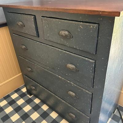Charcoal weathered wood dresser