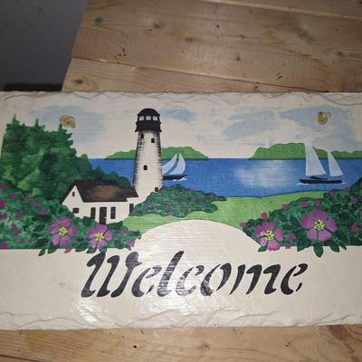 Slate Welcome Sign