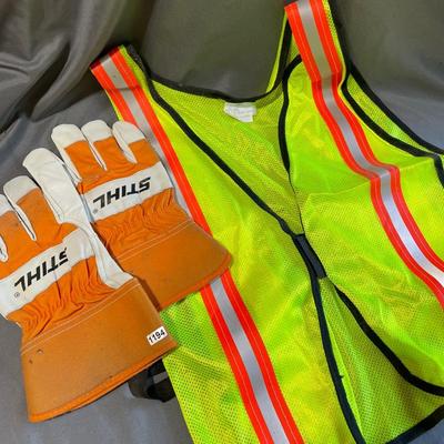 Safety vest and gloves