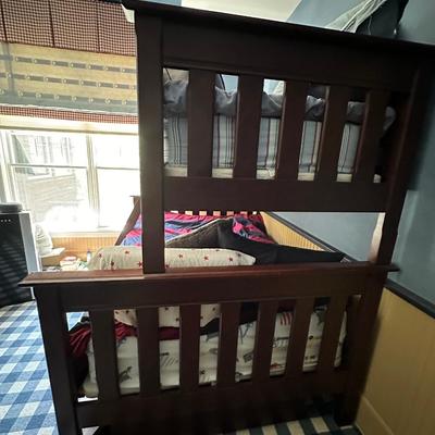 Pottery Barn twin and queen size bunk beds