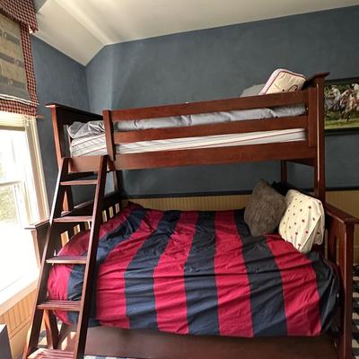 Pottery Barn twin and queen size bunk beds
