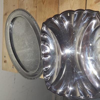 4 pc silver plated serving dishes