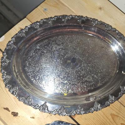 4pc Silverplated platters