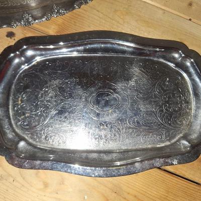 4pc Silverplated platters