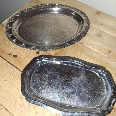2 pc platter silverplated