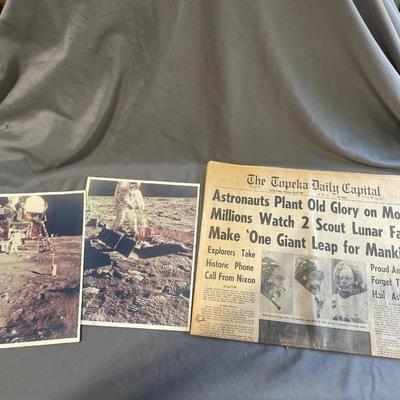 Moon pics and newspaper