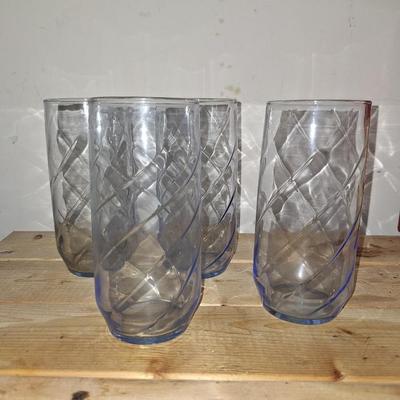 4 Blue Tumblers