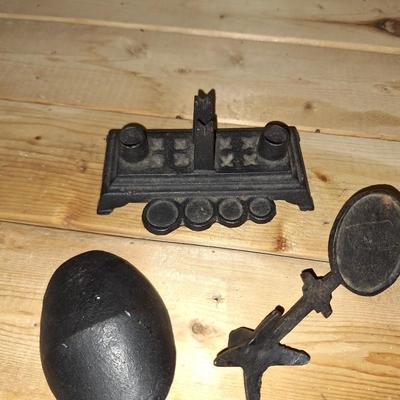Vintage Cast Iron Toy Scale