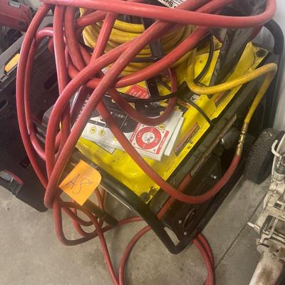 A8-Champion Global Power Equipment DUEL FUEL Generator with Air compressor hoses and hose reel