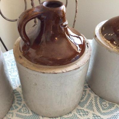Set of Three Crock Jugs