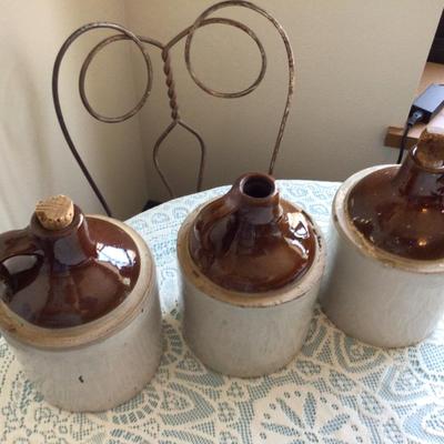 Set of Three Crock Jugs
