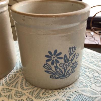 Set of Three Gray Crocks