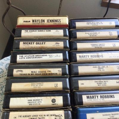 8-Track Tapes Both Country and Rock And Roll