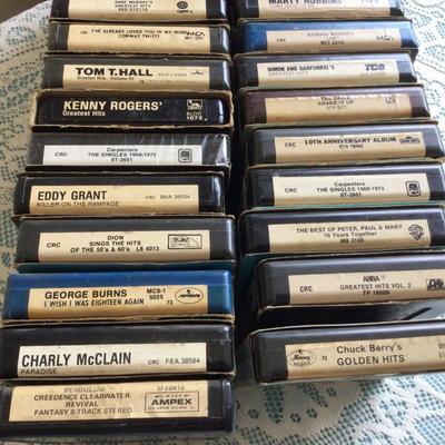 8-Track Tapes Both Country and Rock And Roll