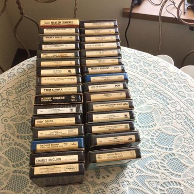 8-Track Tapes Both Country and Rock And Roll