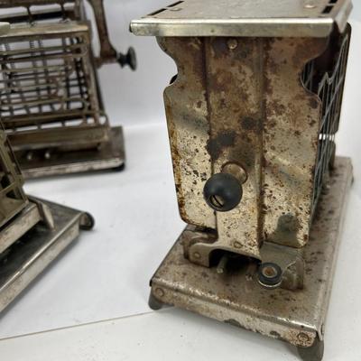 4 Antique unique toasters for parts/ restoration