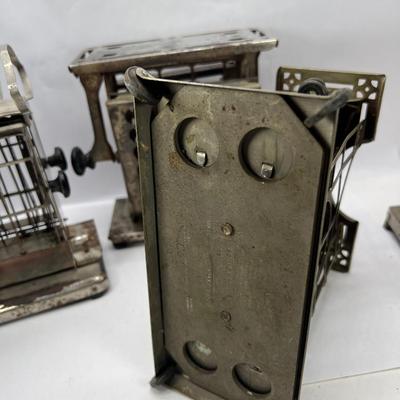 4 Antique unique toasters for parts/ restoration
