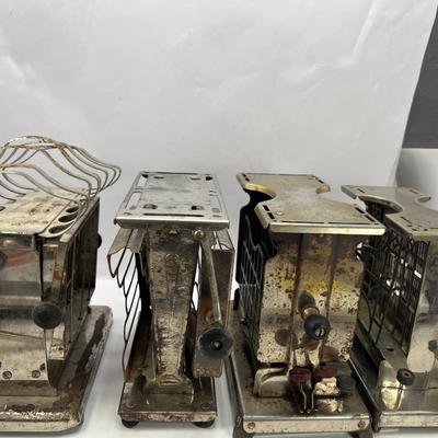 4 Antique unique toasters for parts/ restoration