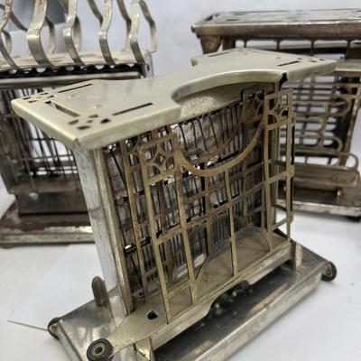 4 Antique unique toasters for parts/ restoration