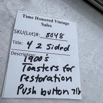 4 Antique unique toasters for parts/ restoration