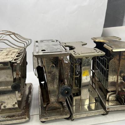 4 Antique unique toasters for parts/ restoration