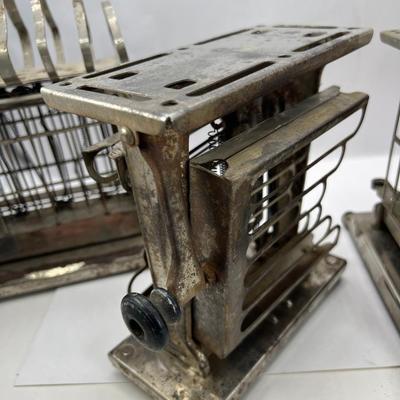 4 Antique unique toasters for parts/ restoration