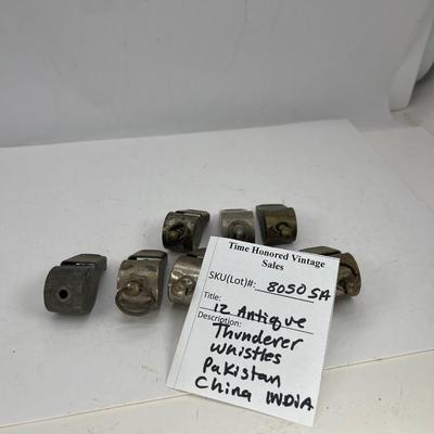 12 Pakistani, Indian and Chinese Police Whistles