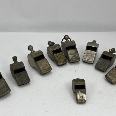 12 Pakistani, Indian and Chinese Police Whistles