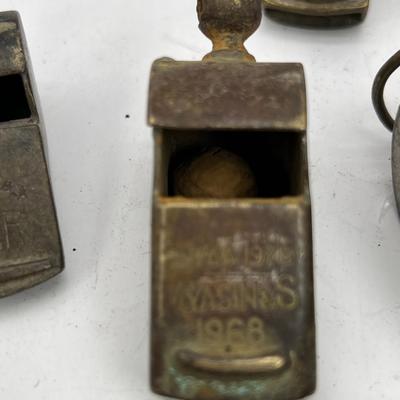 16 Antique whistles