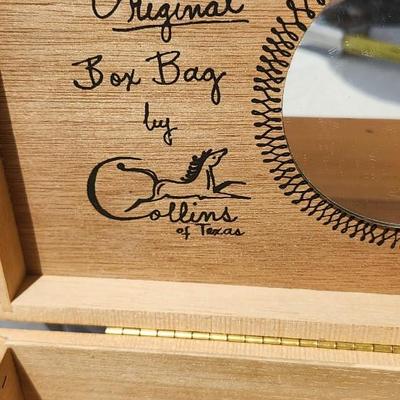 Vintage Enid Collins Copy Cat Wood Purse, Original Box Bag