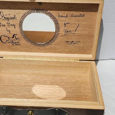 Vintage Enid Collins Copy Cat Wood Purse, Original Box Bag