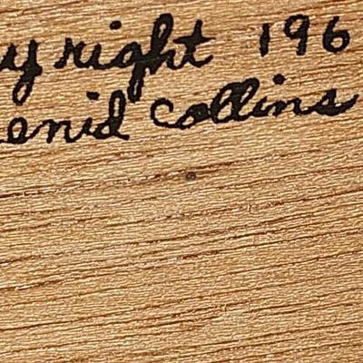 Vintage Enid Collins Copy Cat Wood Purse, Original Box Bag