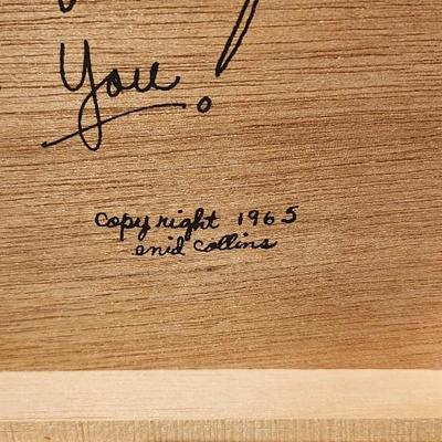 Vintage Enid Collins Copy Cat Wood Purse, Original Box Bag