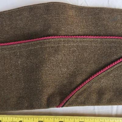 Pink Piped 1952 Dated US Army Garrison Cap and Wool overseas Garrison Cap