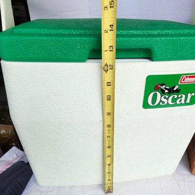 Vintage Coleman 'Oscar' Green and White Cooler- In Original Box
