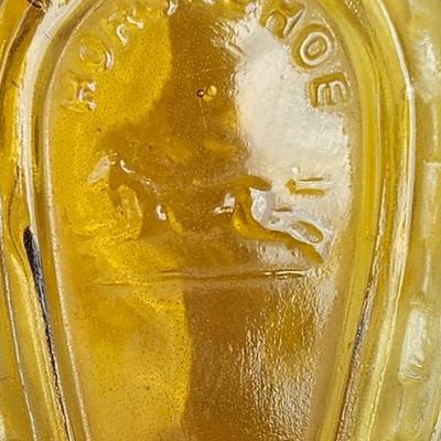 Vintage Glass Bottle lot with Green and Blue Glass Glass Cat Decanter. Vintage Banjo Glass Bottle