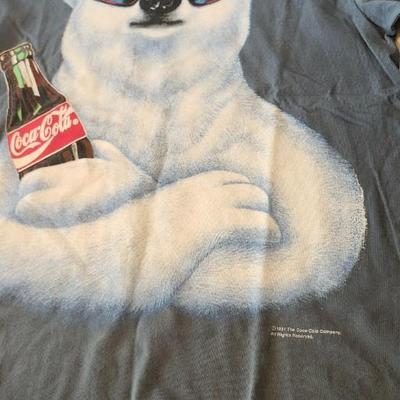 Vintage Cola-Cola Lot with Vintage 90s Coke bear Shirt Large 1994 Single Stitch Coca Cola