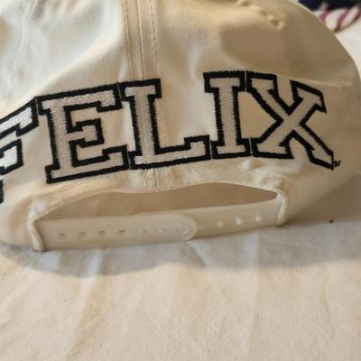 Vintage Baseballs Caps and Vintage Enamel Pins, including Coca-Cola and Felix the cat