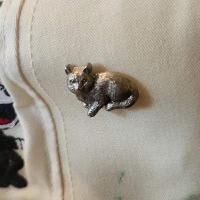 Vintage Baseballs Caps and Vintage Enamel Pins, including Coca-Cola and Felix the cat